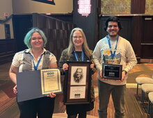 Left to right: Allison Casar, Dr. Silvina Montrul, Luis David Gaytán-Soto