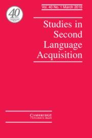 Studies in Second Language Acquisition, cover